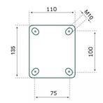 Tarsus Zwenkwiel met Rem - Ø 160 mm - Stalen Velg - Massi.., Doe-het-zelf en Verbouw, Ophalen of Verzenden, Nieuw