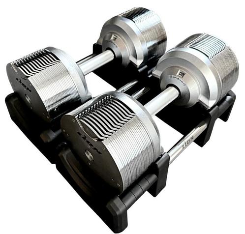 LION TITANSILVER V5 Verstelbare Dumbbells 41,5 kilogram, Sport en Fitness, Fitnessmaterialen, Armen, Benen, Borst, Buik, Rug, Nieuw