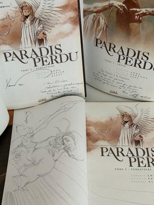 Paradis perdu T1 + T2(x2) + dédicace Xavier + 2x dédicace, Boeken, Stripboeken