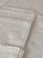 Laken en 3 deze servetten. - Tafelkleed (4) - 154 cm - 127, Antiek en Kunst, Antiek | Kleden en Textiel