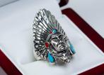 Ring - verschillende edelstenen - gesigneerd - Navajo - V.S.