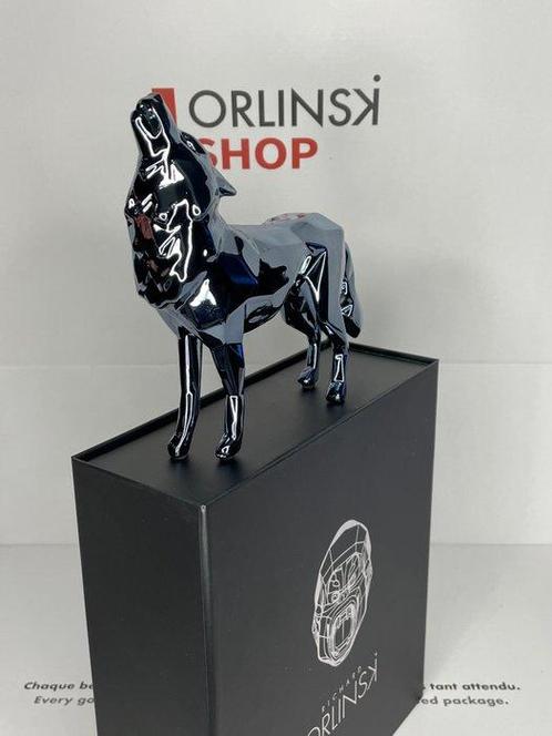 Richard Orlinski (1966) - sculptuur, Wolf Spirit (Pearl Grey, Antiek en Kunst, Antiek | Overige Antiek