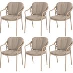 Manitoba stapelbare tuinstoel latte Taste 4SO set van 6, Tuin en Terras, Tuinstoelen, Ophalen of Verzenden, Nieuw
