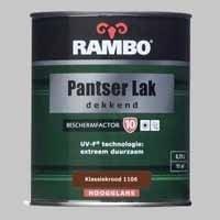 Rambo Pantserlak Dekkend Klassiekrood 1106 BF 10 Zijdeglans, Doe-het-zelf en Verbouw, Verf, Beits en Lak, Nieuw, Verzenden