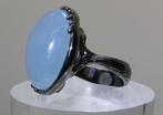 aquamarijn Ring - Hoogte: 29 mm - Breedte: 24 mm- 11.9 g -