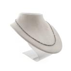 9 Karaat ketting met ongeslepen diamanten, Sieraden, Tassen en Uiterlijk, Kettingen, Gebruikt, Overige kleuren, Ophalen of Verzenden