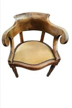 Bureaustoel - Walnoot - Biedenmeier kuipstoel