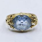 Ring - 18 karaat Geel goud - 3.39ct. tw. Aquamarijn, Nieuw