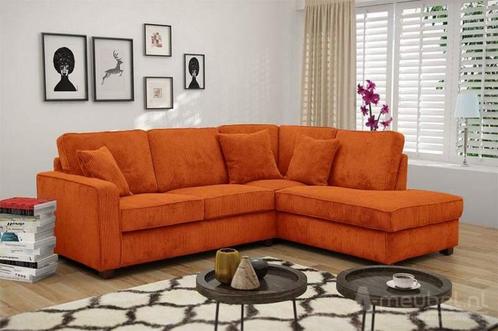 Hoekbank Groningen - hoekbanken - Cognac, Huis en Inrichting, Banken | Sofa's en Chaises Longues, Nieuw, Stof