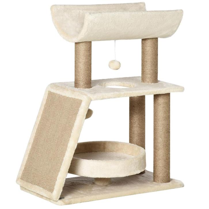 Krabtoren - speelbal en klimtoren - lichtbruin, Dieren en Toebehoren, Katten-accessoires, Nieuw, Ophalen of Verzenden