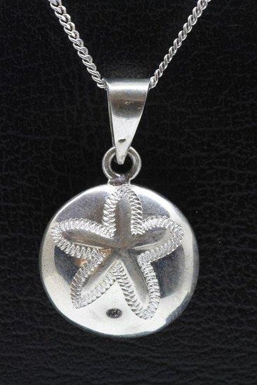 Zilveren Zee egel ketting hanger, Sieraden, Tassen en Uiterlijk, Kettinghangers, Verzenden