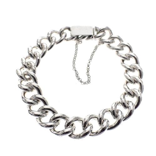 Robuuste zilveren gourmet armband | 19 cm (zilveren armband), Sieraden, Tassen en Uiterlijk, Armbanden, Overige kleuren, Gebruikt