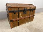 Kist - Hout, Metaal - Amerikaanse reiskist, Antiek en Kunst