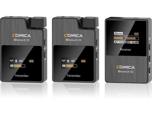 Comica BoomX-D D2 draadloze microfoon-set met 2 zenders en, Huis en Inrichting, Woonaccessoires | Overige, Zo goed als nieuw, Verzenden