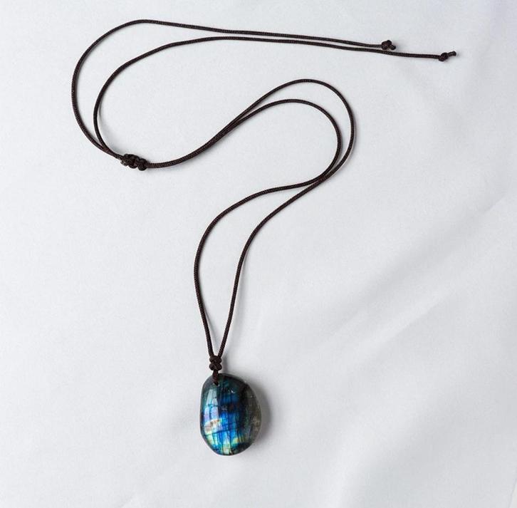 Handgemaakte Edelsteen ketting van Labradoriet - geschikt, Sieraden, Tassen en Uiterlijk, Armbanden