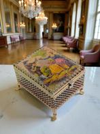 Sieradendoos - Napoleon III-stijl - Messing, Spiegel -, Antiek en Kunst