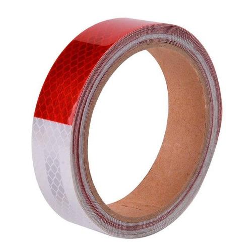 Reflecterende tape - ROOD WIT - 3 meter - 25mm, Doe-het-zelf en Verbouw, Overige Doe-het-zelf en Verbouw, Nieuw, Ophalen of Verzenden