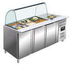 Koelwerkbank met glasvitrine | GN 3100 TNS, Verzenden, Nieuw in verpakking