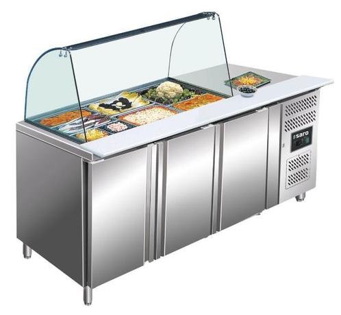 Koelwerkbank met glasvitrine | GN 3100 TNS, Zakelijke goederen, Horeca | Keukenapparatuur, Nieuw in verpakking, Verzenden