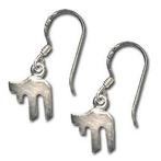 Oorhangers, zilver met een kleine Chai (=Leven), Nieuw
