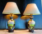 Tafellamp (2) - Hout, Keramiek, Metaal, Stof - Cloisonné, Antiek en Kunst, Curiosa en Brocante