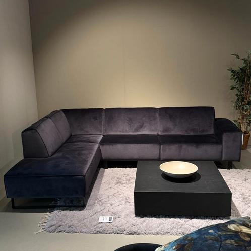 Hoekbank Velours, Huis en Inrichting, Banken | Bankstellen, Ophalen of Verzenden