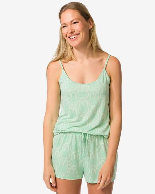 HEMA Nijntje damespyjama micro lichtgroen, Kleding | Dames, Ondergoed en Lingerie, Verzenden