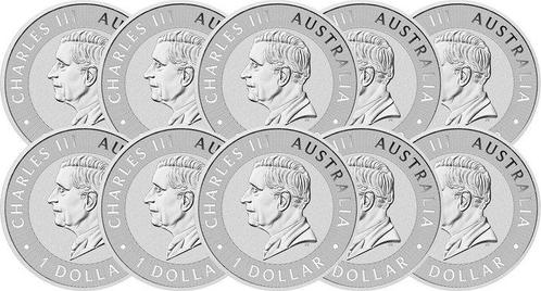 10 troy ounce - Zilver .999 - Kangourou 2025 - 311 gram -, Postzegels en Munten, Edelmetalen en Baren