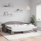 vidaXL Slaapbank met onderschuifbed en matrassen 90x200 cm, Huis en Inrichting, 90 cm, Eenpersoons, Verzenden, Nieuw