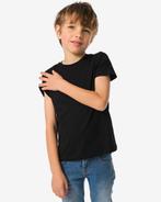 HEMA Kinder basis t-shirts stretch katoen - 2 stuks zwart, Verzenden, Nieuw