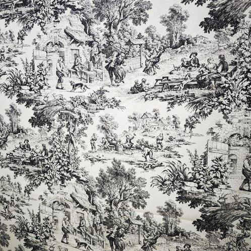 Meubelstof  - 500 cm - 140 cm - Prachtige Toile de Jouy, Antiek en Kunst, Curiosa en Brocante