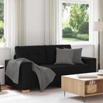 vidaXL Loveseat bank 140 cm stof zwart, Huis en Inrichting, Verzenden, Nieuw, Stof