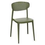 Stoel | COMO | Kunststof | Olive | In-/Outdoor | Stapelbaar, Verzenden, Nieuw in verpakking