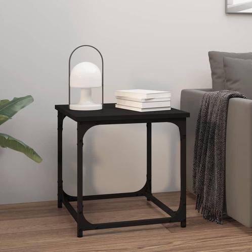 vidaXL Bijzettafel 40x40x40 cm bewerkt hout zwart, Huis en Inrichting, Tafels | Salontafels, 50 tot 100 cm, Nieuw, Overige houtsoorten