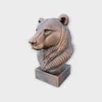 Bust of a grizzly bear statue - home decor lover gift him he, Verzamelen, Beelden en Beeldjes, Verzenden, Nieuw