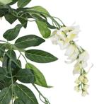 Kunstplant wisteria 840 bladeren 120 cm groen en wit, Tuin en Terras, Nieuw, Verzenden