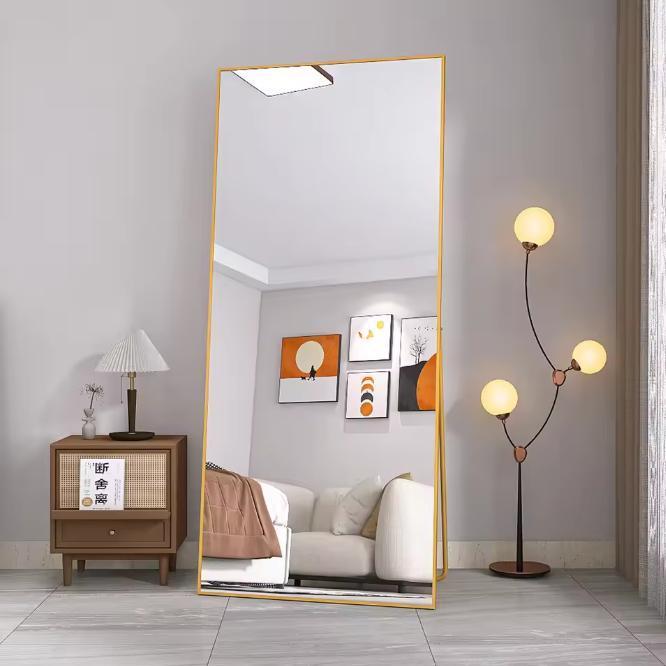 Volledige Lengte Spiegel 180×80 cm met Goudkleurig Frame 2-i, Huis en Inrichting, Kasten | Overige, Nieuw, Verzenden