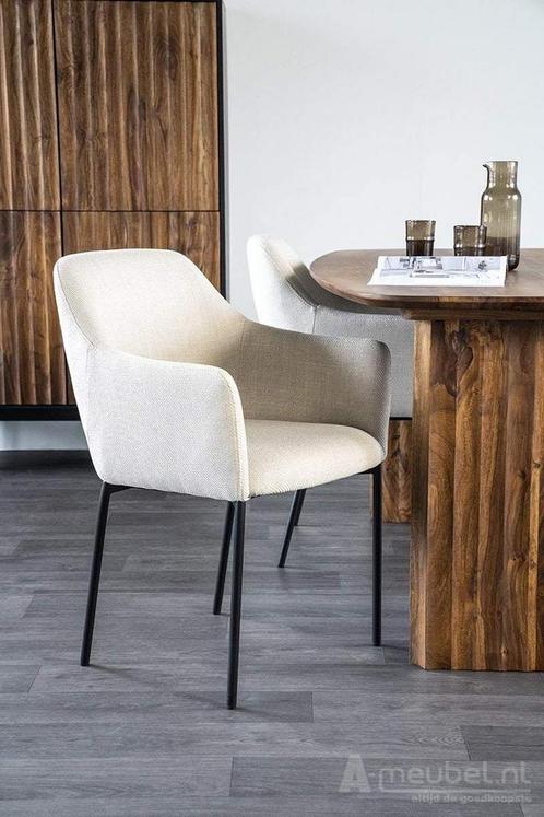 Stoel Paul - Taupe Linea - 95887 - eetkamerstoelen, Huis en Inrichting, Stoelen, Nieuw, Overige materialen