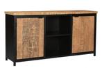 Cod 2 Door dressoir  Mango metaal aanbieding voor spot prijs, Huis en Inrichting, Kasten | Dressoirs, Nieuw, 150 tot 200 cm, Met plank(en)