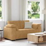 vidaXL Loveseat Sofa Bruin 120 cm Fluweel, Huis en Inrichting, Banken | Bankstellen, Verzenden, Nieuw, Stof