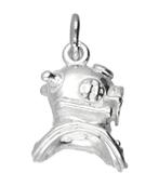 Zilveren Duikhelm ketting hanger, Verzenden, Nieuw