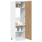 vidaXL Koelkast Lyonkast Lyon 60x57x207 cm bewerkt hout, Huis en Inrichting, Keuken | Keukenelementen, Verzenden, Nieuw, Bruin