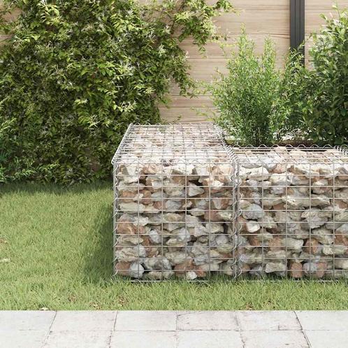 vidaXL Gabion plantenbak verhoogd kubus 50x50x50 cm, Tuin en Terras, Bloembakken en Plantenbakken, Minder dan 60 cm, Nieuw, Metaal