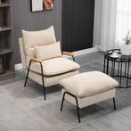 TRUUSK Relaxstoel Met Voetenbank - Verstelbare Rugleuning -, Huis en Inrichting, Fauteuils, Verzenden, Nieuw