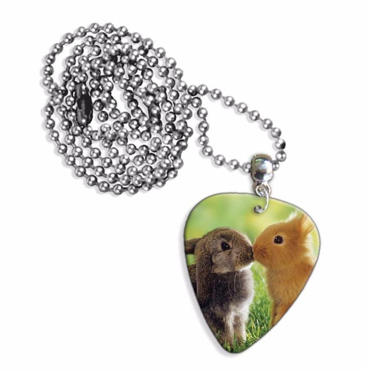 Plectrum ketting of sleutelhanger van konijntjes, Verzamelen, Overige Verzamelen, Nieuw, Ophalen of Verzenden