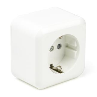 Stopcontact | Q-link (Opbouw, Randaarde, Wit), Doe-het-zelf en Verbouw, Elektra en Kabels, Nieuw, Verzenden
