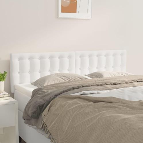 vidaXL Hoofdborden 2 st 72x5x78/88 cm kunstleer wit, Huis en Inrichting, Slaapkamer | Bedden, Wit, Nieuw, Overige materialen, Verzenden