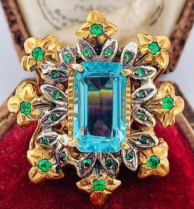 Zonder Minimumprijs - Ring - 9 kt. Geel goud, Zilver, Sieraden, Tassen en Uiterlijk, Ringen