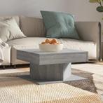 vidaXL Salontafel 57x57x30 cm bewerkt hout grijs sonoma, 50 tot 100 cm, Verzenden, Nieuw, 50 tot 100 cm
