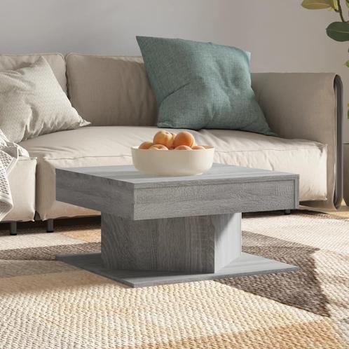 vidaXL Salontafel 57x57x30 cm bewerkt hout grijs sonoma, Huis en Inrichting, Tafels | Salontafels, 50 tot 100 cm, Nieuw, Overige houtsoorten